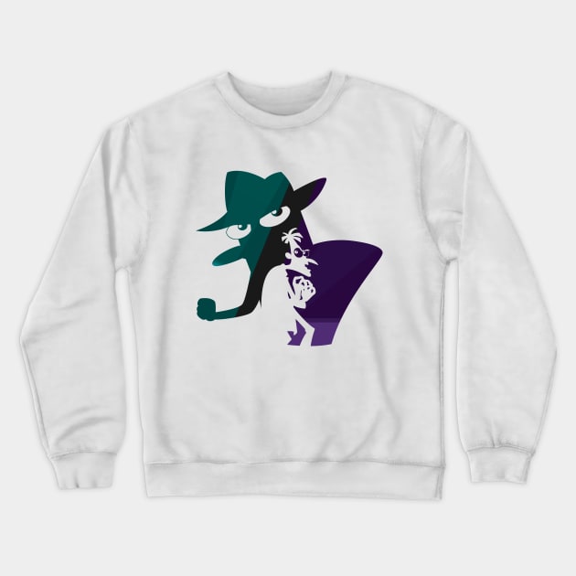 DoofenPerry Silhouette Crewneck Sweatshirt by polliadesign